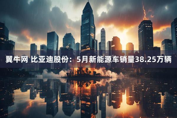 翼牛网 比亚迪股份：5月新能源车销量38.25万辆